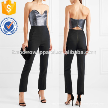 Lúrex sin tirantes y Crepe Jumpsuit Manufacture Wholesale Fashion Women Apparel (TA3001J)